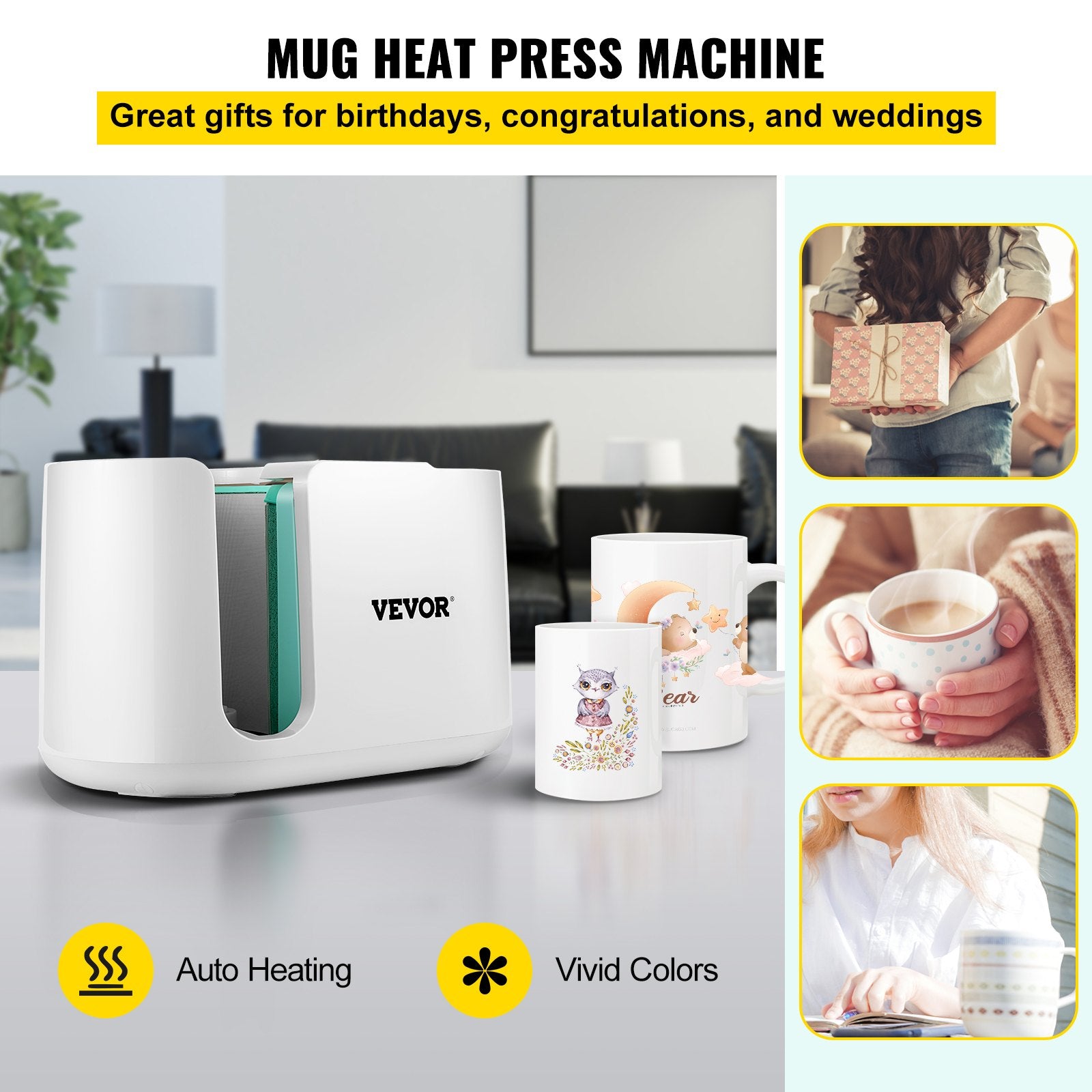 Mug Press Machine Automatic Heat Press Sublimation Printing 11-15oz Cup V952-QZDDDZTKB220V52Q6V3