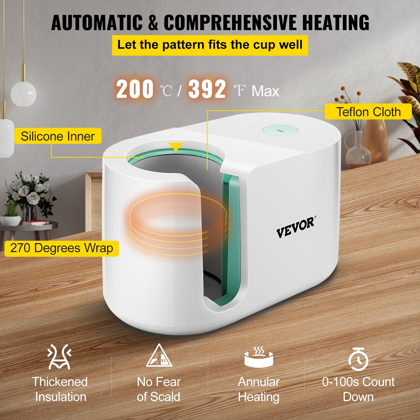 Mug Press Machine Automatic Heat Press Sublimation Printing 11-15oz Cup V952-QZDDDZTKB220V52Q6V3