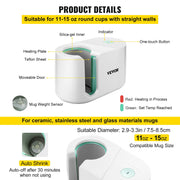 Mug Press Machine Automatic Heat Press Sublimation Printing 11-15oz Cup V952-QZDDDZTKB220V52Q6V3