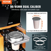 Fully Automatic Cup Sealing Machine, 500-650 Cups/H, Cup Sealer Machine for 190 mm Tall & 90/95 mm Cup, V952-QZDNCFKJJQZD03C9W001V3