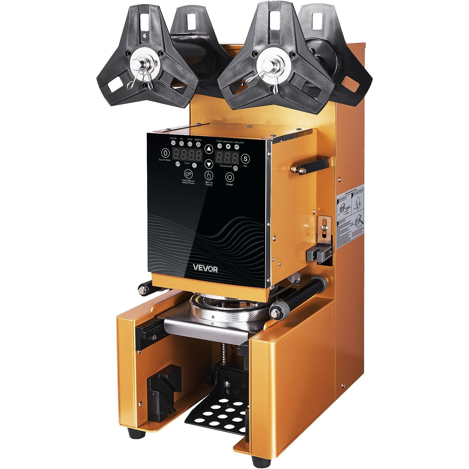 Fully Automatic Cup Sealing Machine, 500-650 Cups/H, Cup Sealer Machine for 190 mm Tall & 90/95 mm Cup, V952-QZDNCFKJJQZD03C9W001V3