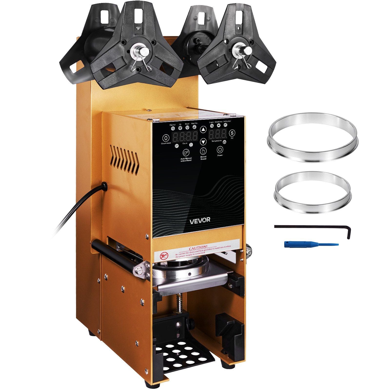 Fully Automatic Cup Sealing Machine, 500-650 Cups/H, Cup Sealer Machine for 180 mm Tall & 90/95 mm Cup, V952-QZDNCFKJJQZDF84BO001V3