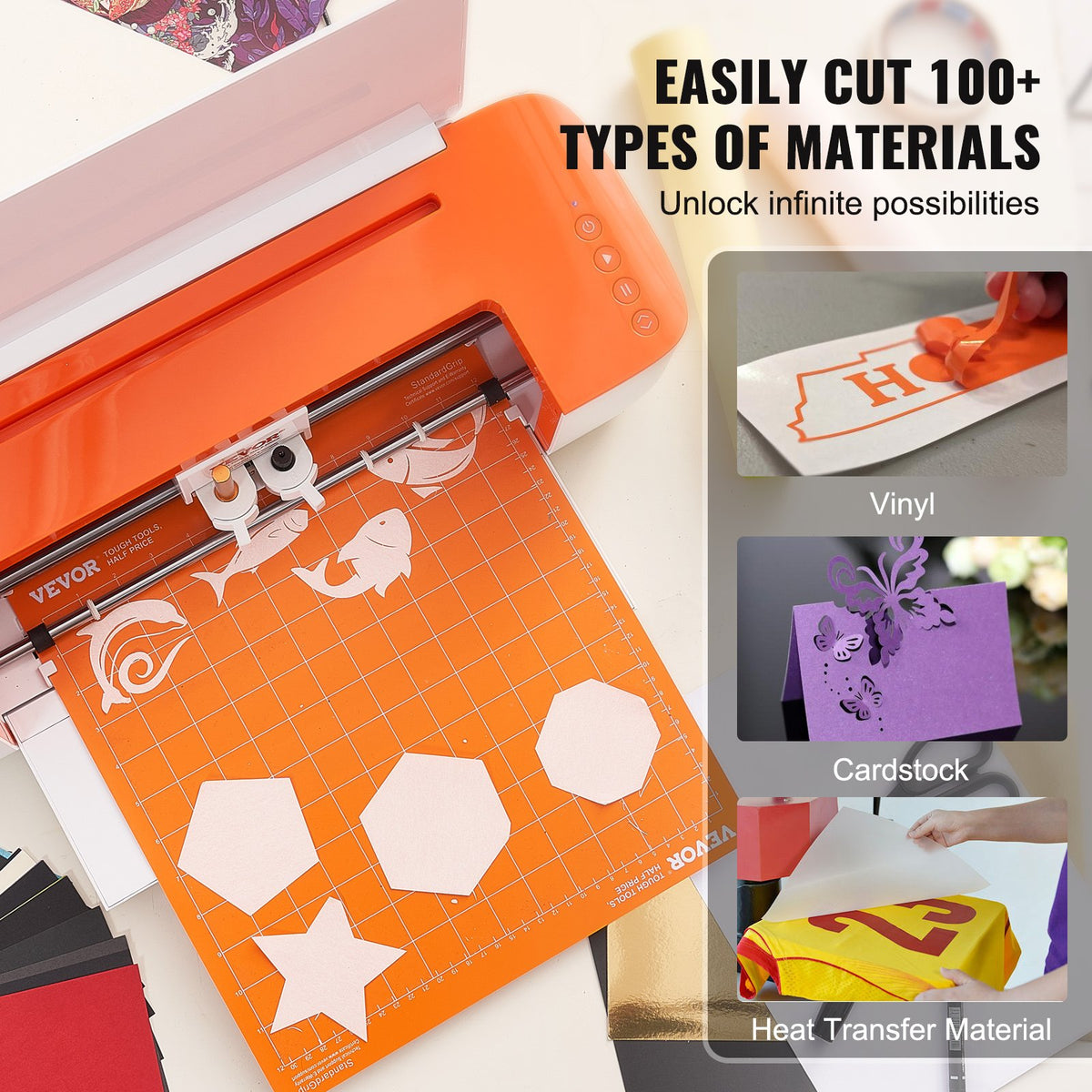 Vinyl Cutter Machine, Bluetooth Connectivity DIY Cutting Machine, Compatible with iOS, Android, Windows and V952-QZDTSKZJLYKZDNA00V3