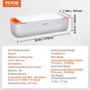 Vinyl Cutter Machine, Bluetooth Connectivity DIY Cutting Machine, Compatible with iOS, Android, Windows and V952-QZDTSKZJLYKZDNA00V3