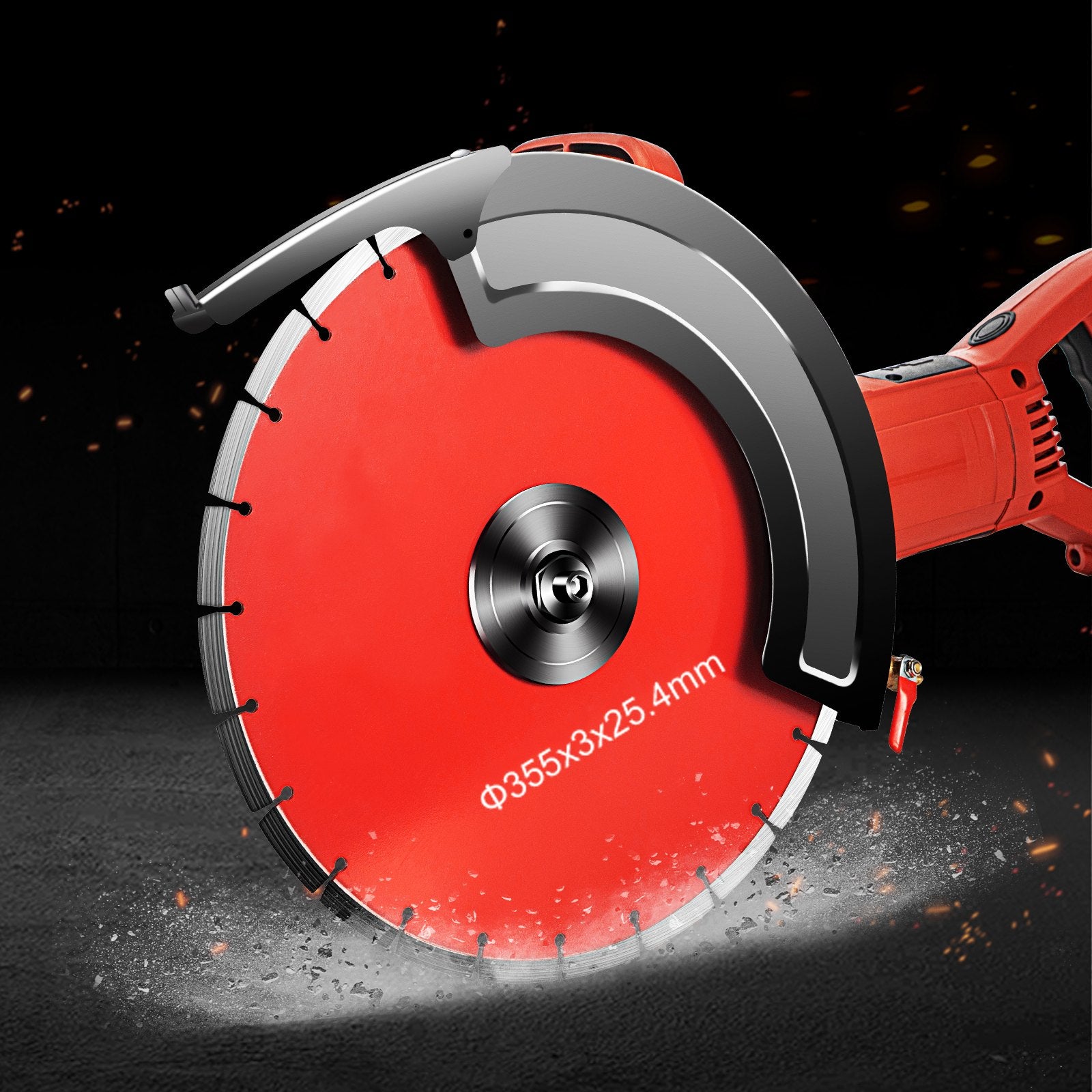 Electric Concrete Saw, 14" Concrete Cutter, 1800W Concrete Saw, Electric Circular Saw with 14" Blade and V952-QZJDD14SGJAC00001V3