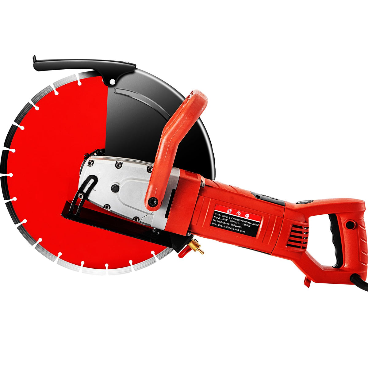 Electric Concrete Saw, 14" Concrete Cutter, 1800W Concrete Saw, Electric Circular Saw with 14" Blade and V952-QZJDD14SGJAC00001V3
