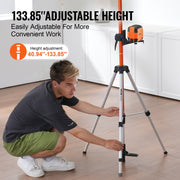 Laser Level Tripod, 1/4"-20 & 5/8"-11 Thread Mount, 40.94-133.85 inch Height Adjustment with Level Bubble & V952-QZSJJTJYZGS0NVYUIV0