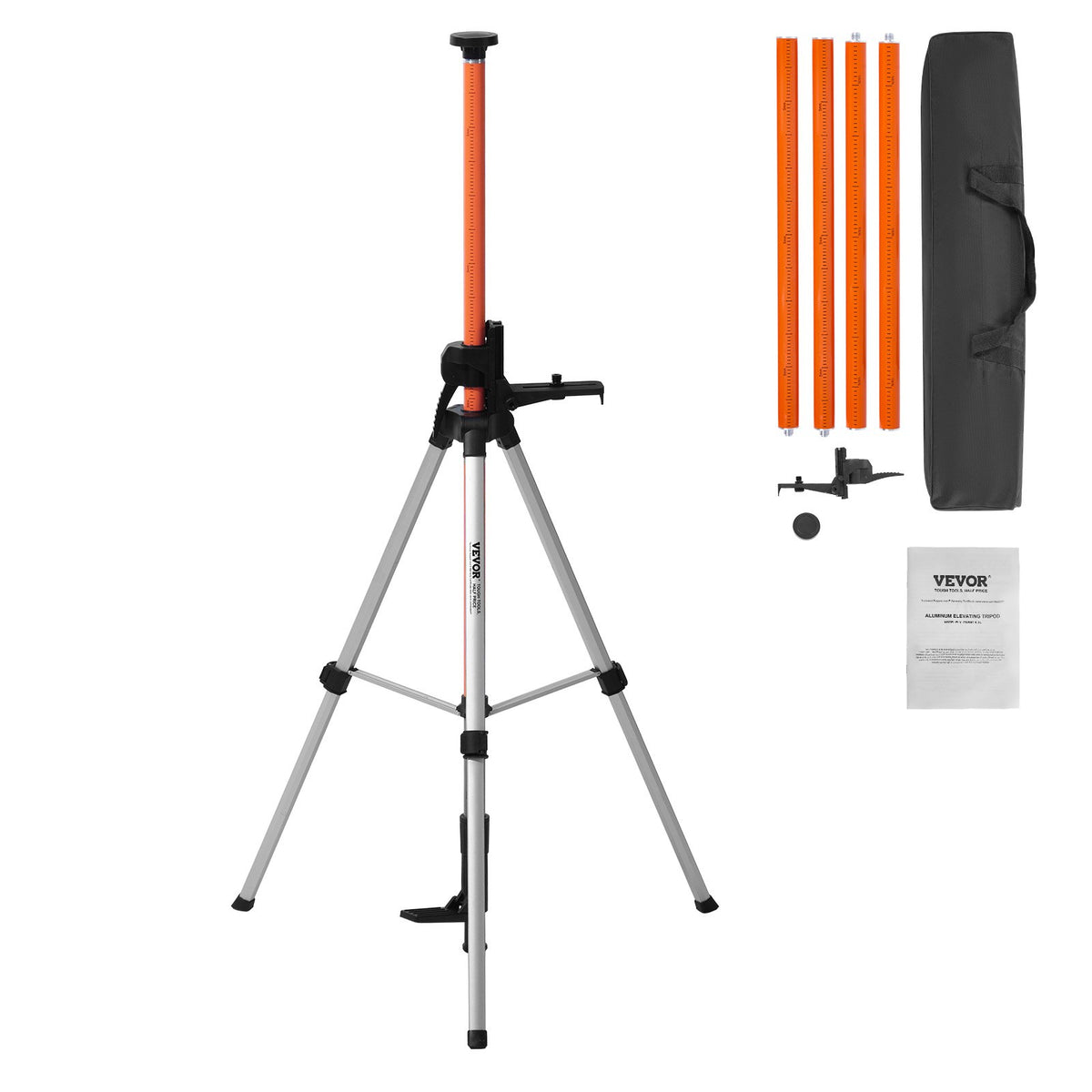 Laser Level Tripod, 1/4"-20 & 5/8"-11 Thread Mount, 40.94-133.85 inch Height Adjustment with Level Bubble & V952-QZSJJTJYZGS0NVYUIV0