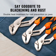 Groove Joint Pliers Set Water Pump Pliers 3-Piece 12 V952-QZZT812INCH316AZUV0