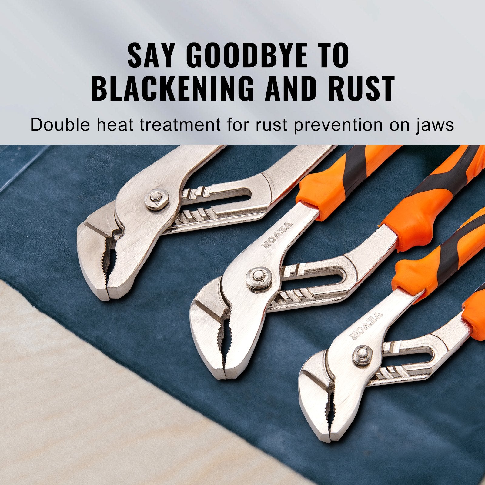 Groove Joint Pliers Set Water Pump Pliers 3-Piece 12 V952-QZZT812INCH316AZUV0