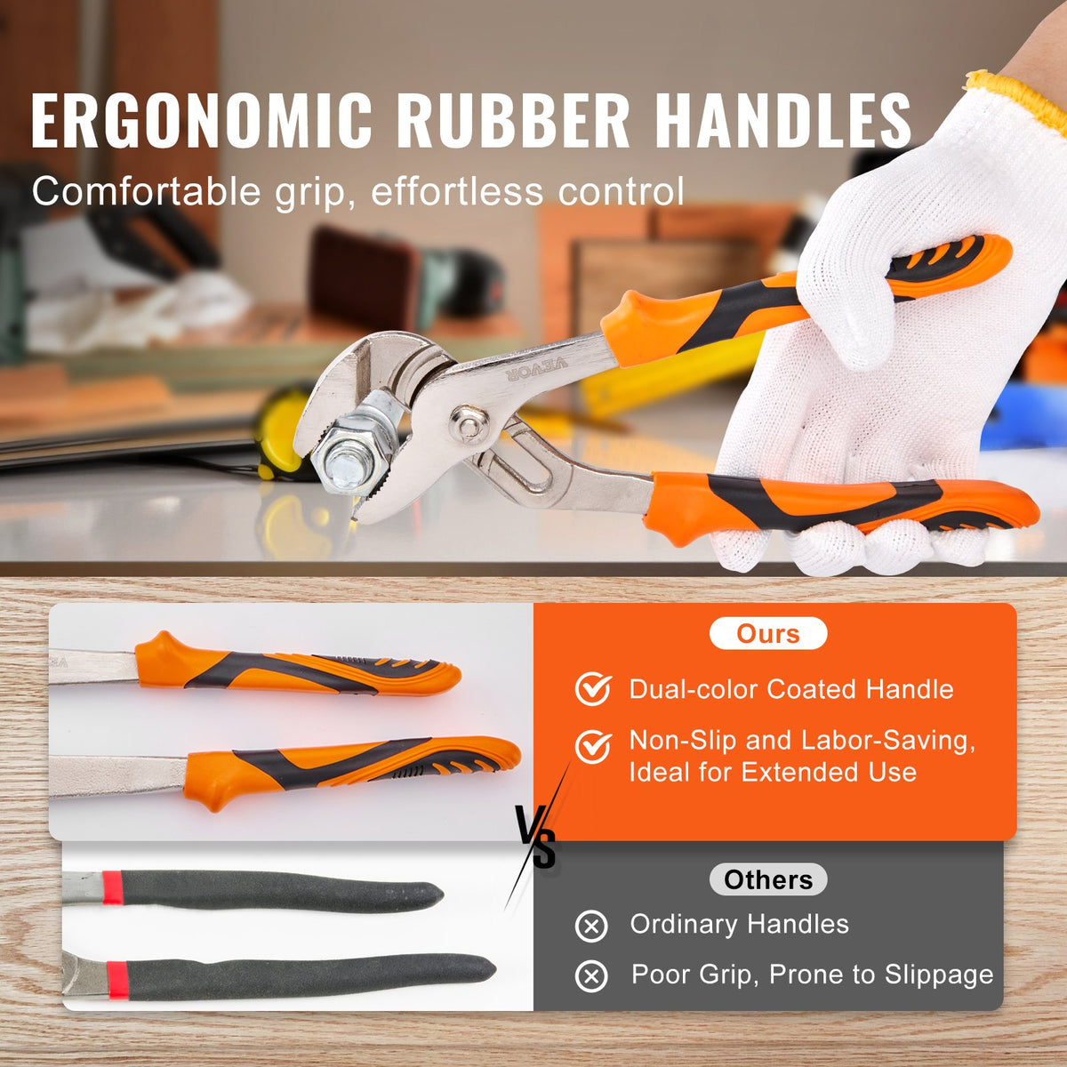 Groove Joint Pliers Set Water Pump Pliers 3-Piece 12 V952-QZZT812INCH316AZUV0