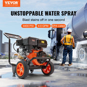 Gas Pressure Washer Gas Powered Washer 4400 PSI 4.0 GPM 390cc 5 Nozzles V952-R4400PSI40GPMBG47V0