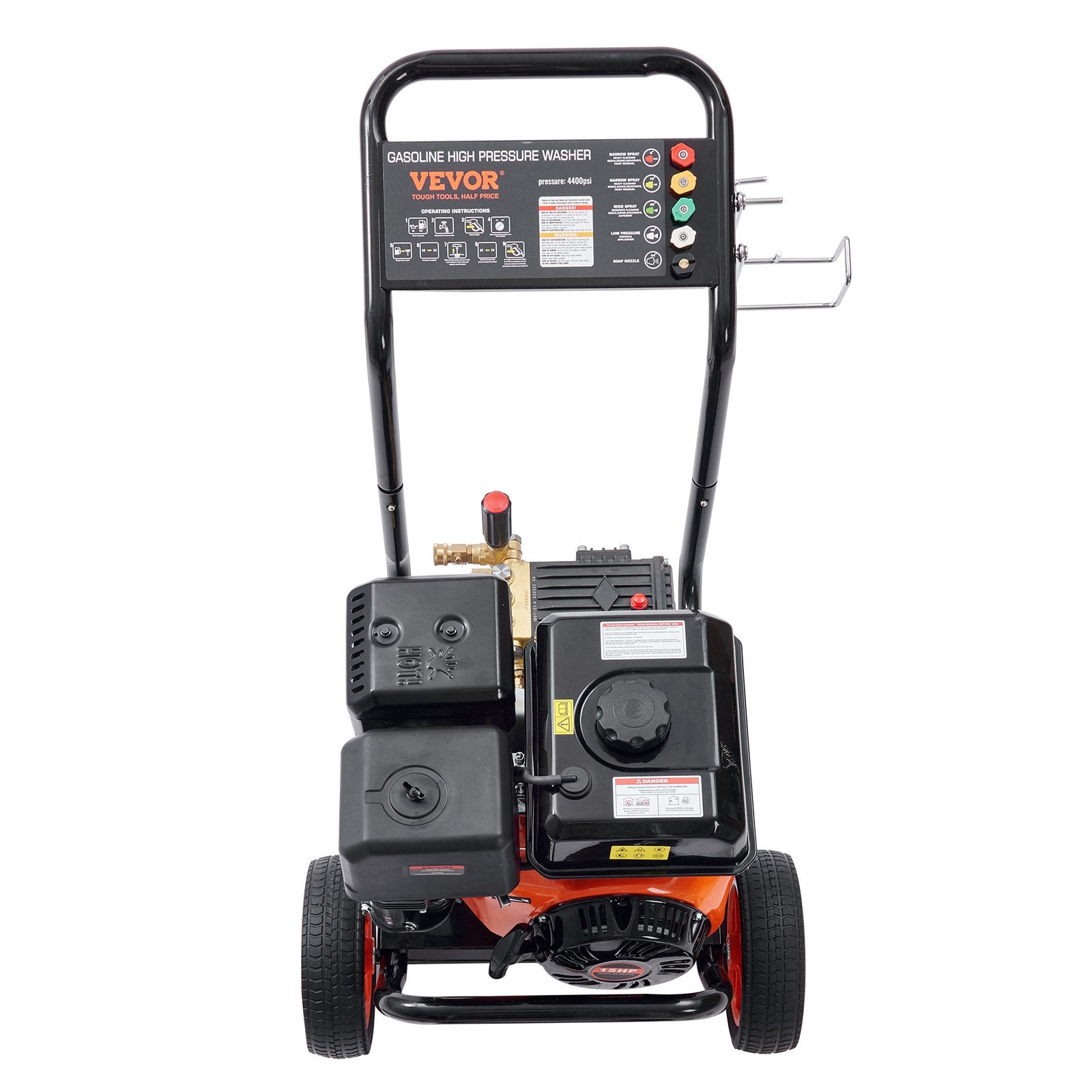 Gas Pressure Washer Gas Powered Washer 4400 PSI 4.0 GPM 390cc 5 Nozzles V952-R4400PSI40GPMBG47V0
