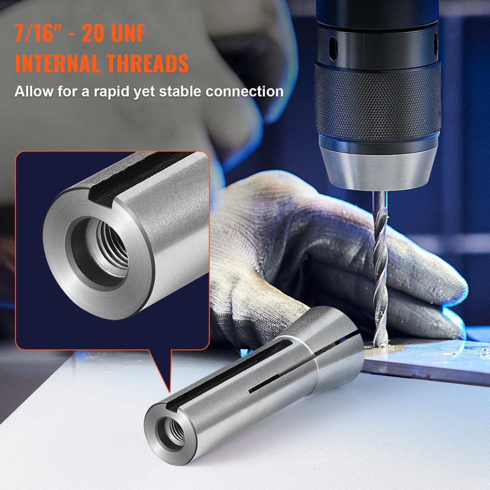 13 pcs Precision R8 Collet Set, 1/8'' - 7/8'', 45# Mill Collet Chuck 0.0012"/30um TIR with 13 Labeled Storage V952-R8JT13PCSW00O2D91V0