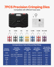 Hydraulic Hose Crimper, Hydra-Krimp AC Hose Crimper Kit with 7 Dies Snap-On, Integral Manual Hydraulic A/C V952-RGYJQYYRGYJQ7GRGD001V0