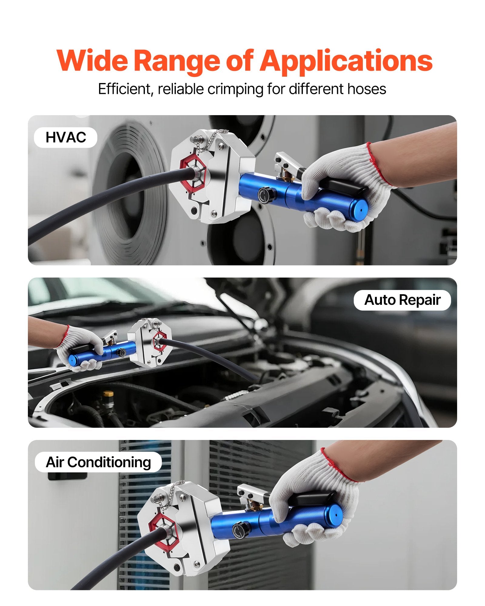 Hydraulic Hose Crimper, Hydra-Krimp AC Hose Crimper Kit with 7 Dies Snap-On, Integral Manual Hydraulic A/C V952-RGYJQYYRGYJQ7GRGD001V0