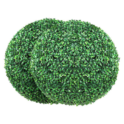Artificial Topiaries Boxwood Trees, (2 Pieces), Ball-Shape Faux Topiaries Plant, All-year Green Feaux Plant V952-RGZWXJQ20YC04FIJEV0