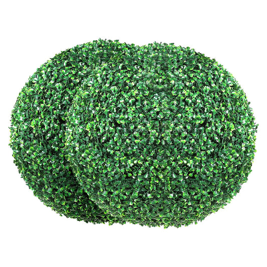 Artificial Topiaries Boxwood Trees, (2 Pieces), Ball-Shape Faux Topiaries Plant, All-year Green Feaux Plant V952-RGZWXJQ20YC04FIJEV0