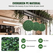 Artificial Topiaries Boxwood Trees, (2 Pieces), Ball-Shape Faux Topiaries Plant, All-year Green Feaux Plant V952-RGZWXJQ20YC04FIJEV0