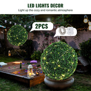 Artificial Topiaries Boxwood Trees, (2 Pieces), Ball-Shape Faux Topiaries Plant, All-year Green Feaux Plant V952-RGZWXJQ20YC04FIJEV0