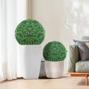 Artificial Topiaries Boxwood Trees, (2 Pieces), Ball-Shape Faux Topiaries Plant, All-year Green Feaux Plant V952-RGZWXJQ20YC04FIJEV0