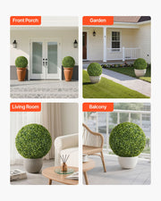 Artificial Topiary Ball, 584mm Faux Boxwood Plant Balls, Fake Silk Tree Look Real, Easy Assembly for Decor V952-RGZWXJQ23YC09HHQK001V0