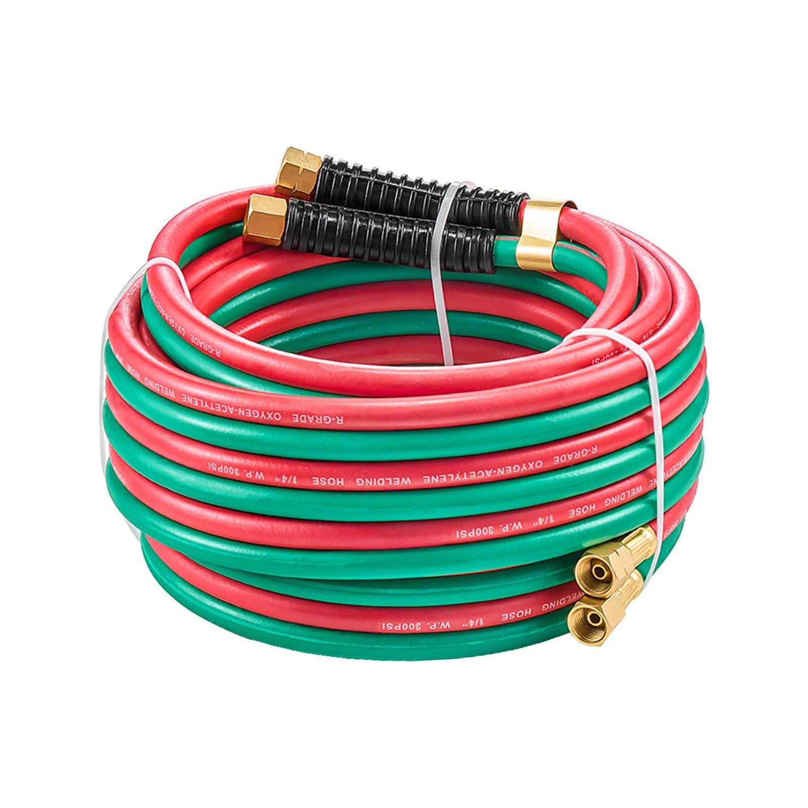 Oxygen Acetylene Hose, 1/4-Inch x 25FT Oxy Acetylene Hose with 9/16"-18 LH/RH B Fittings, R Grade Welding V952-RJYYGHJRGMG2K2D7DV0