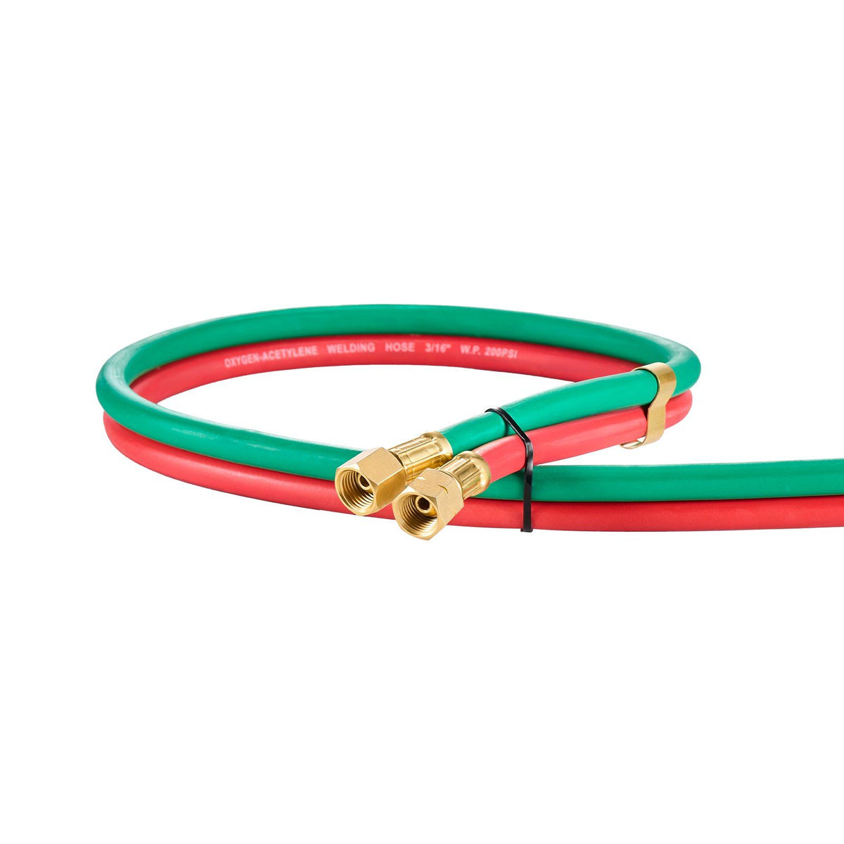 Oxygen Acetylene Hose, 1/4-Inch x 25FT Oxy Acetylene Hose with 9/16"-18 LH/RH B Fittings, R Grade Welding V952-RJYYGHJRGMG2K2D7DV0