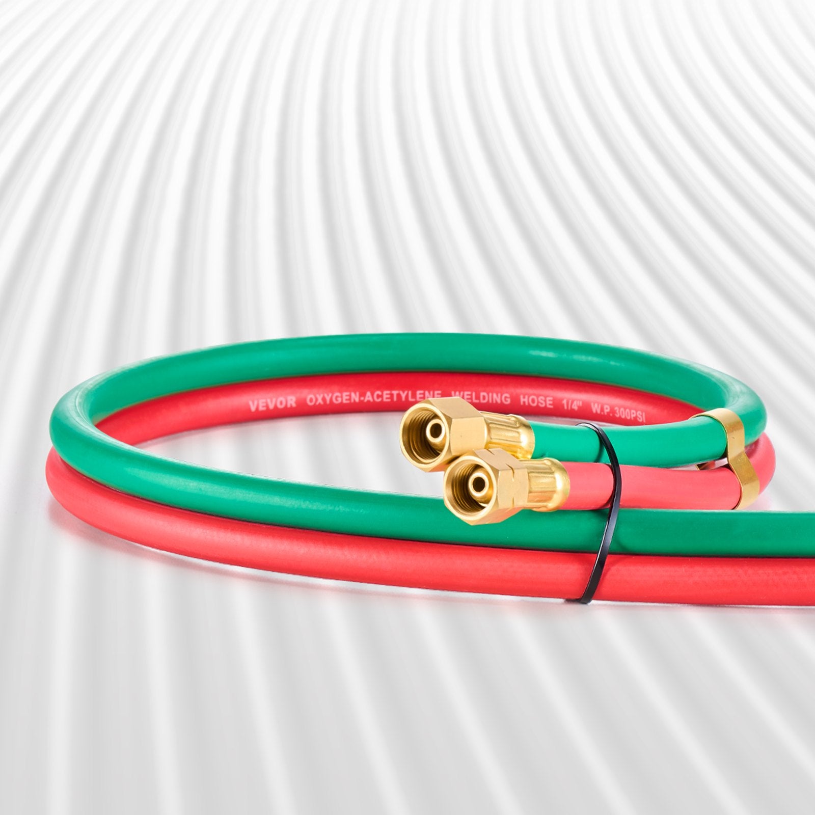 Oxygen Acetylene Hose, 1/4-Inch x 50FT Oxy Acetylene Hose with 9/16"-18 LH/RH B Fittings, R Grade Welding V952-RJYYGHJRGMG5FNC9OV0
