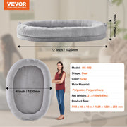 Human Dog Bed 1825x1220x254 mm Human Size Dog Bed Washable Faux Rabbit Fur V952-RLGCQBWTYXDMG98O7V0