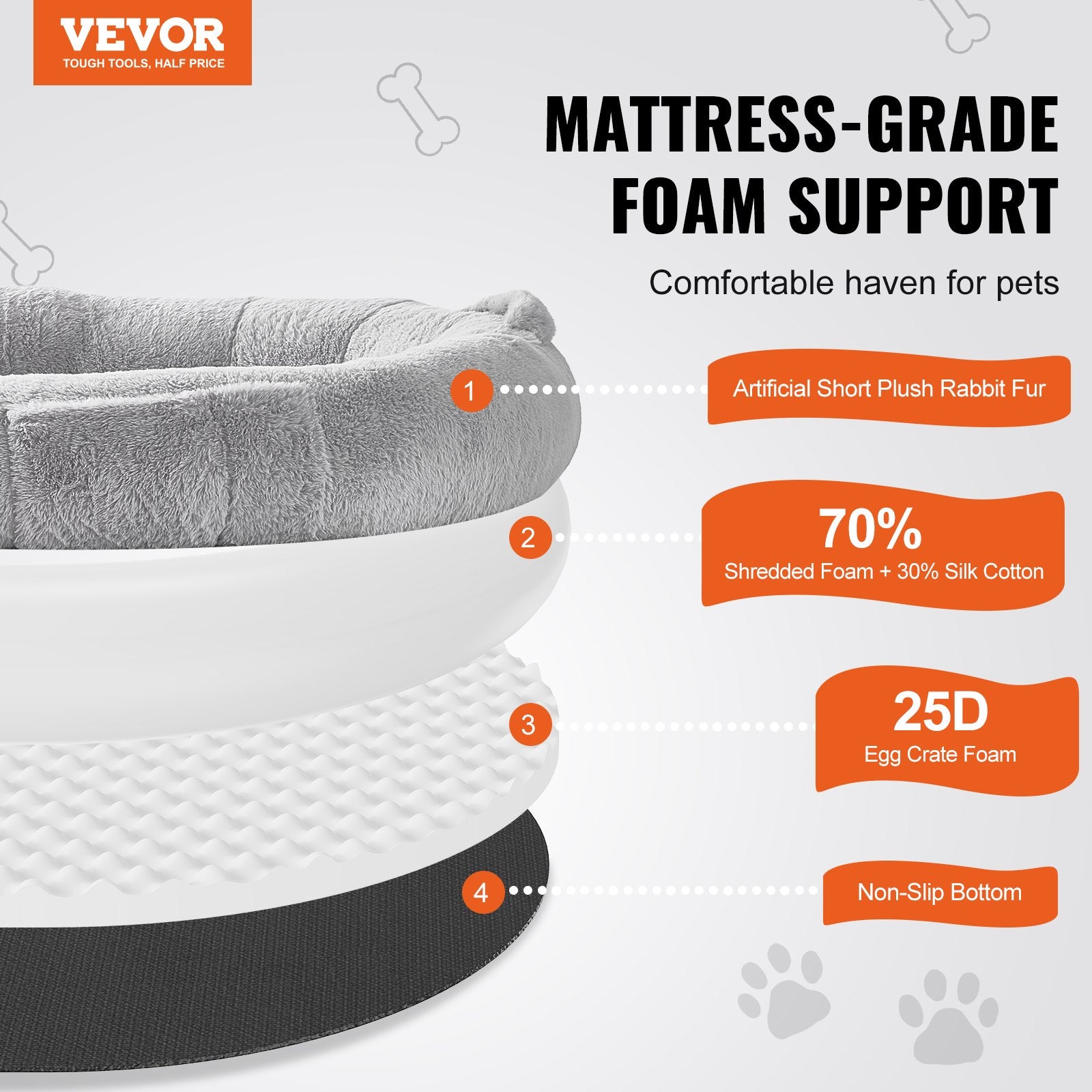 Human Dog Bed 1720x890x250 mm Human Size Dog Bed Washable Faux Rabbit Fur V952-RLGCQBWTYXDMHL7V8V0