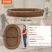 Human Dog Bed 1825x1220x254 mm Human Size Dog Bed Washable Faux Rabbit Fur V952-RLGCQBWTYXDMQBXROV0