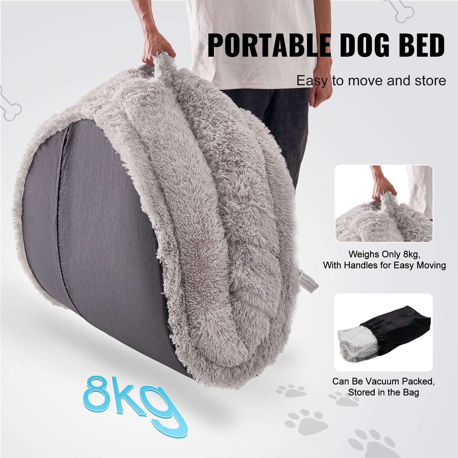 Human Dog Bed 1820x1220x250 mm Human Size Dog Bean Bed Washable PV Velvet V952-RLGCQBWTYXZMLCKEJV0