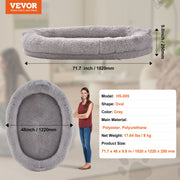 Human Dog Bed 1820x1220x250 mm Human Size Dog Bean Bed Washable PV Velvet V952-RLGCQBWTYXZMLCKEJV0