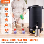 Wax Melter for Candle Making 10Liter Electric Pot Commercial or Home Use V952-RLTYT10L1200WXSVPV3