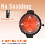 Wax Melter for Candle Making 10Liter Electric Pot Commercial or Home Use V952-RLTYT10L1200WXSVPV3