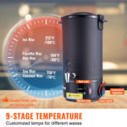 Wax Melter for Candle Making 10Liter Electric Pot Commercial or Home Use V952-RLTYT10L1200WXSVPV3