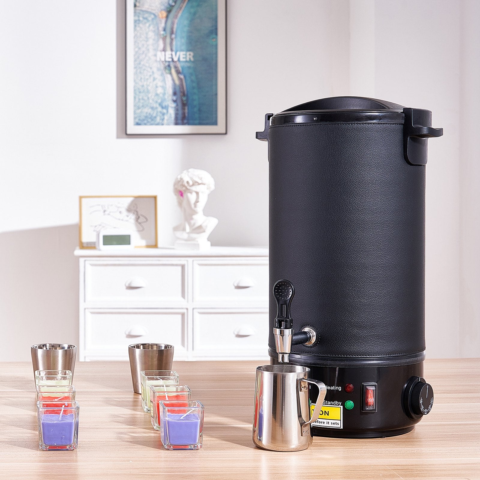 Wax Melter for Candle Making 10Liter Electric Pot Commercial or Home Use V952-RLTYT10L1200WXSVPV3
