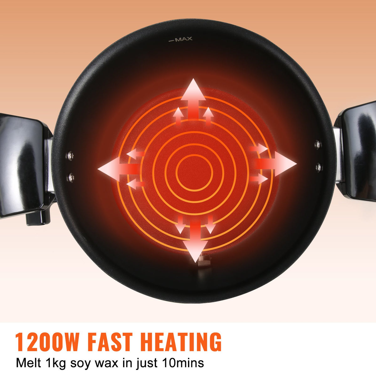 Wax Melter for Candle Making, 5 Liter Large Electric Wax Melting Pot Easy Pour Spout, 4-level Temperature V952-RLTYT55L1200WY345V3