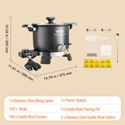 Wax Melter for Candle Making, 5 Liter Large Electric Wax Melting Pot Easy Pour Spout, 4-level Temperature V952-RLTYT55L1200WY345V3