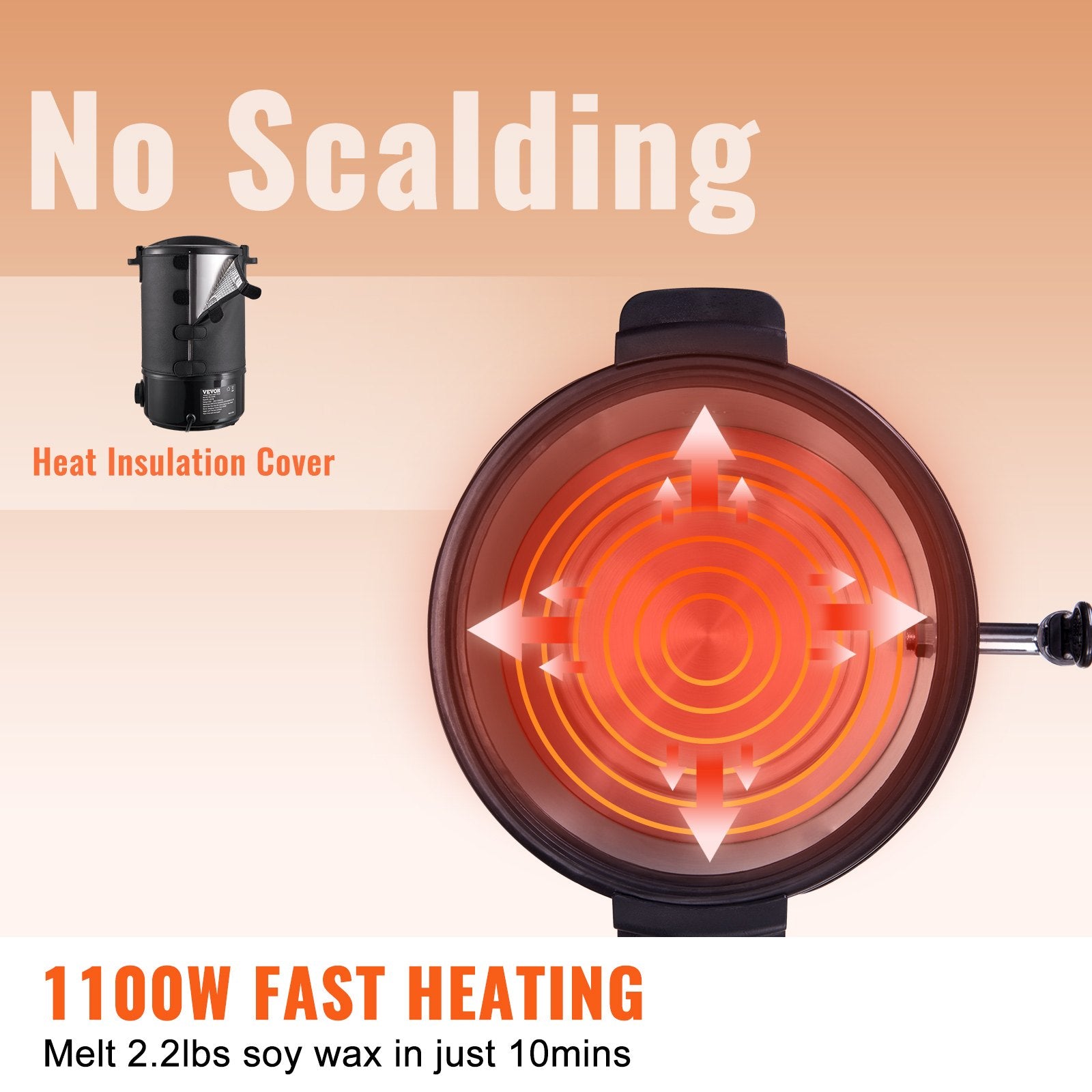 Wax Melter for Candle Making 6.5Liter Electric Pot Commercial or Home Use V952-RLTYT65L1200WNUZ7V3