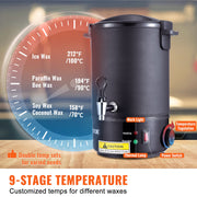 Wax Melter for Candle Making 6.5Liter Electric Pot Commercial or Home Use V952-RLTYT65L1200WNUZ7V3
