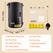 Wax Melter for Candle Making 6.5Liter Electric Pot Commercial or Home Use V952-RLTYT65L1200WNUZ7V3