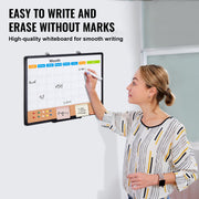 24"x 18" Monthly Calendar Whiteboard & Cork Board Combo with Aluminum Frame - 2-in-1 Magnetic Dry Erase V952-RMB24X18RLBB31L3TV0