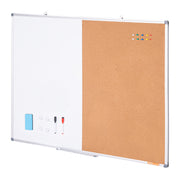 48"x 36" Whiteboard & Cork Board Combo with Aluminum Frame - 2-in-1 Magnetic Dry Erase Bulletin Board for V952-RMB48X36BBRMT05ZSV0
