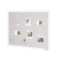 48"x36" White Cork Board with Linen Surface - Stylish Wall-Mounted Bulletin Board for Home, School, Office - V952-RMB48X36WBSMBDAIDV0