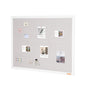 48"x36" White Cork Board with Linen Surface - Stylish Wall-Mounted Bulletin Board for Home, School, Office - V952-RMB48X36WBSMBDAIDV0