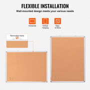 48"x36" Large Cork Board - Wall-Mounted Bulletin Board with Pin Board - Perfect for School, Home, Office V952-RMB48X36WLBKMTG00V0