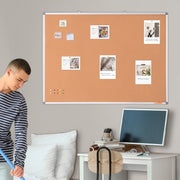 48"x36" Large Cork Board - Wall-Mounted Bulletin Board with Pin Board - Perfect for School, Home, Office V952-RMB48X36WLBKMTG00V0
