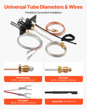 Gas Pilot Assembly, OE 69L17, 69L1701, 904405, J4117, 108084-02 Fireplace Gas Pilot Assembly Kit, Natural Gas V952-RQBLDHZJSDZJ4JZEF001V7